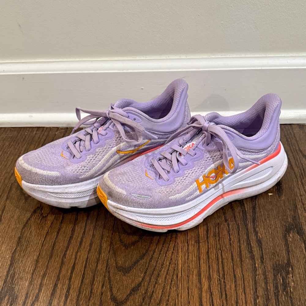 Hoka Women's Lavender and Orange Athletic Shoes